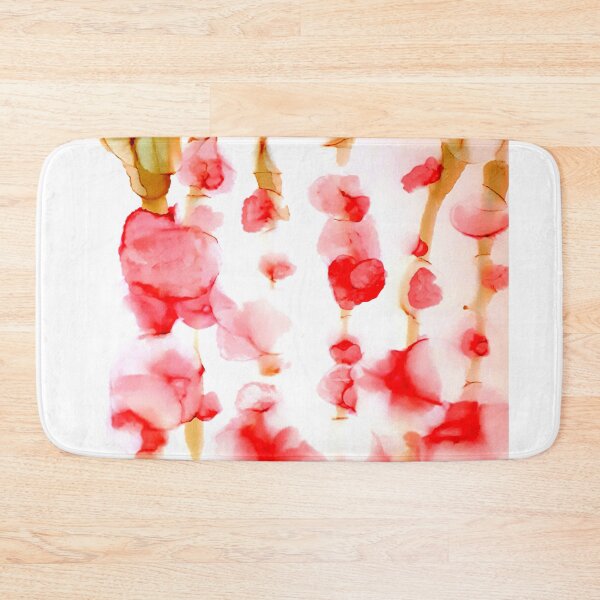 Item preview, Fluid ink Abstract art Hollyhocks designed and sold by lornshep.