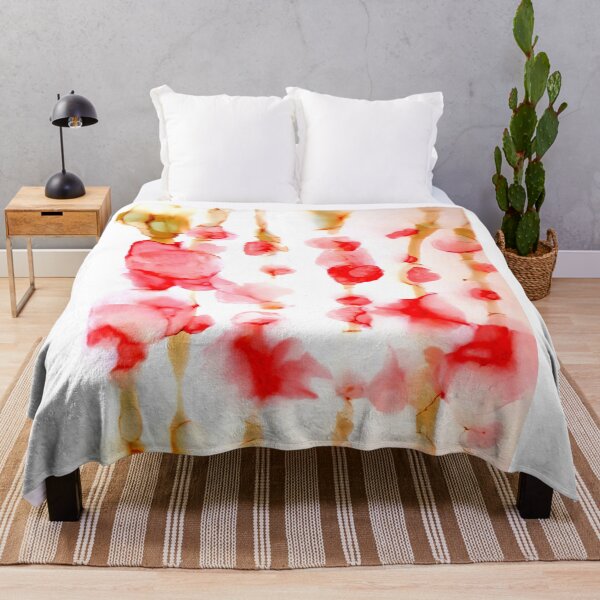 Item preview, Fluid ink Abstract art Hollyhocks designed and sold by lornshep.