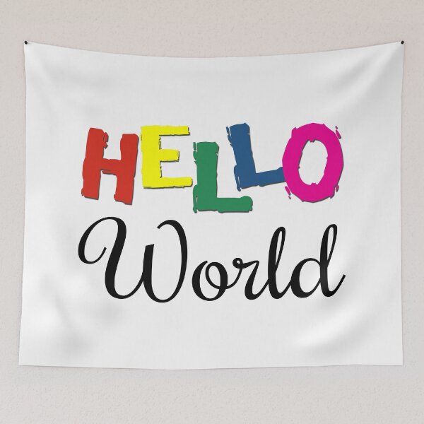 Item preview, Hello World designed and sold by BattaAnastasia.