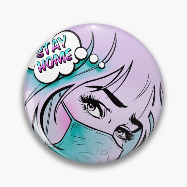 Item preview, Pastel Tones Stay Home Comic Girl designed and sold by TattooZanda.