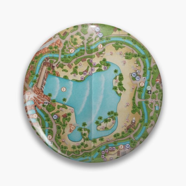 Item preview, Typhoon Lagoon Map	 designed and sold by Rainbows Galore.