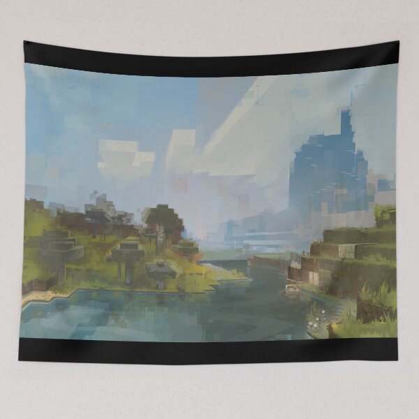Item preview, Adventure in a Blocky Landscape designed and sold by phantomfirefly.