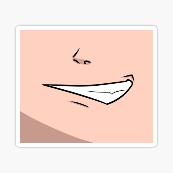 Confident Smirk Anime Mouth Sticker by EatenByDragons.