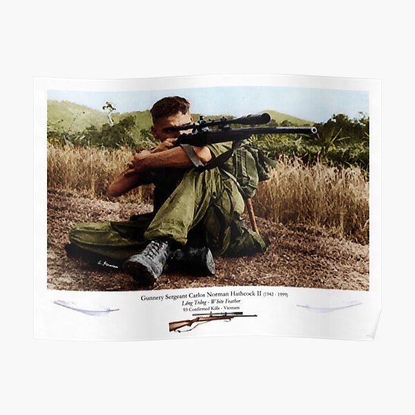 GSgt Carlos Norman Hathcock II Poster