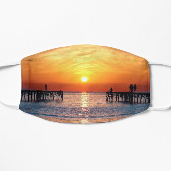 Alcudia beach art work sunset Mask