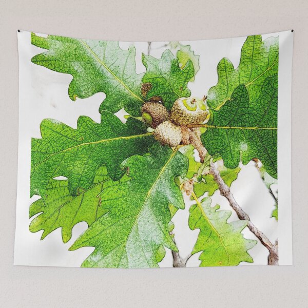 Item preview, Green oak nature deco illustration designed and sold by Joie-et-Poesie.