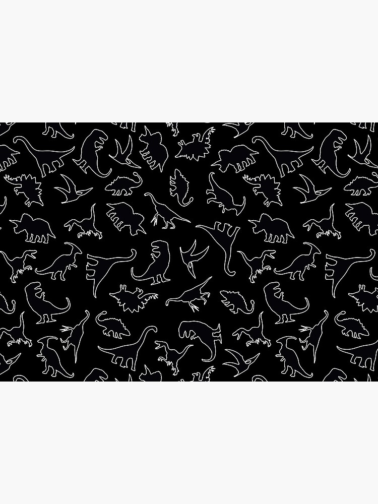 Dinosaur Pattern Outline (White Outline) by jezkemp