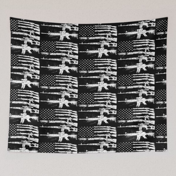 Item preview, USA American Flag Guns, Armed America 2nd Amendment Art Design Gift Present Men Women Birthday Fathers Day Christmas designed and sold by maindeals.