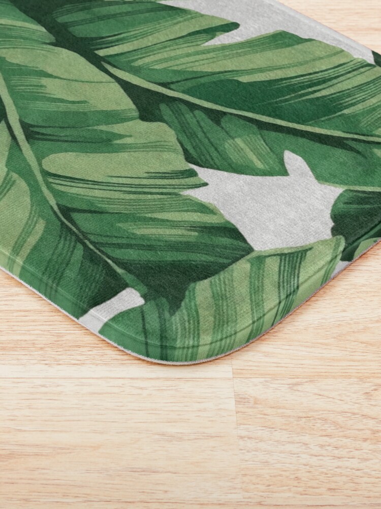 Alternate view of Tropical banana leaves Bath Mat