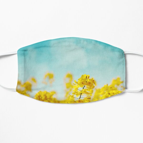 Spring Time - Blooming Rapeseed flowers Flat Mask