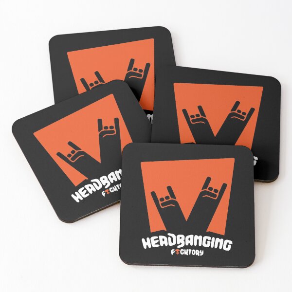Item preview, horns headbanging logo designed and sold by manuvila.