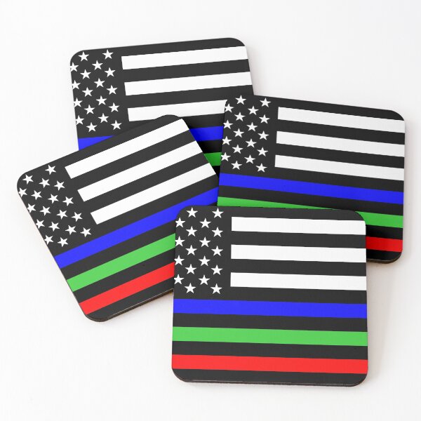 Item preview, usa black blue red green thin line designed and sold by tony4urban.