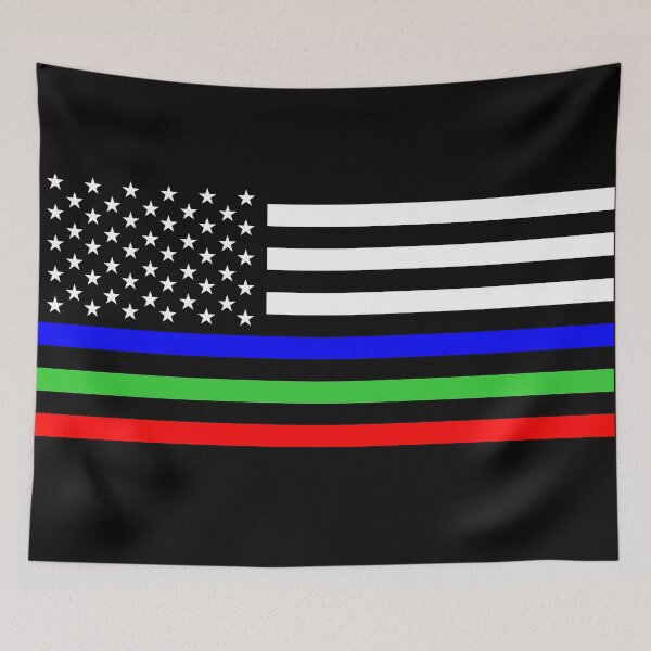 Item preview, usa black blue red green thin line designed and sold by tony4urban.