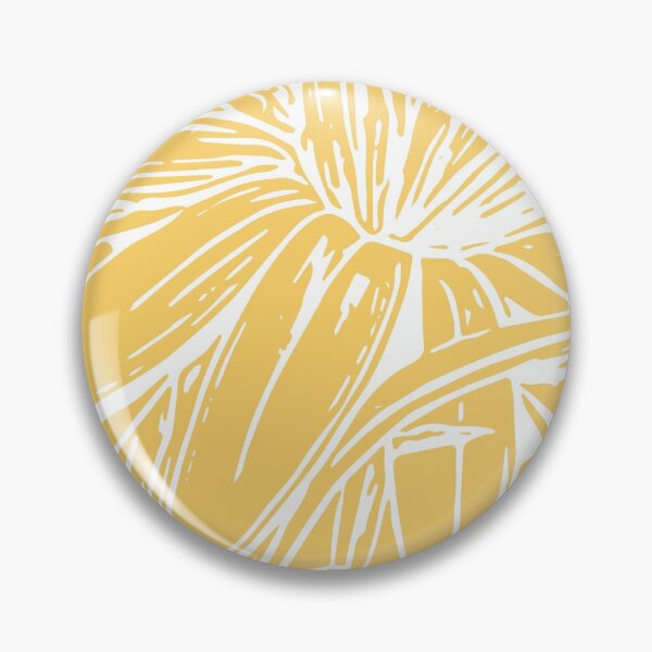 Item preview, Botanical Line Art Block Print in Summery Yellow and White designed and sold by JuneJournal.