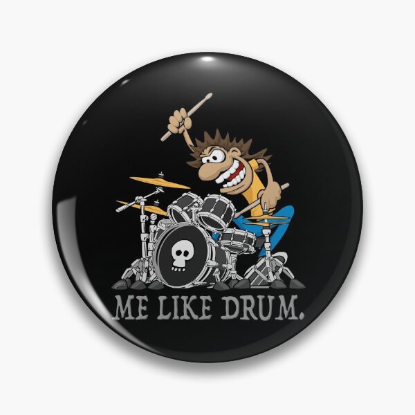 Item preview, Me Like Drum. Wild Drummer Cartoon Illustration designed and sold by hobrath.