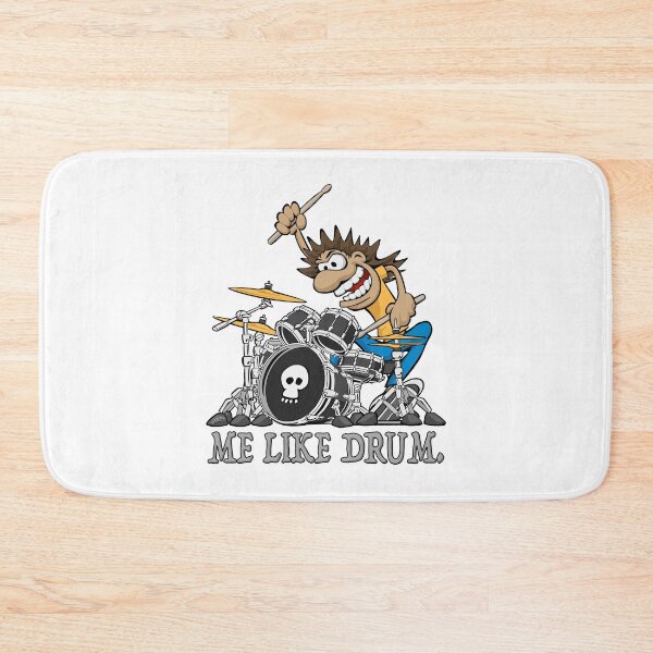Item preview, Me Like Drum. Wild Drummer Cartoon Illustration designed and sold by hobrath.