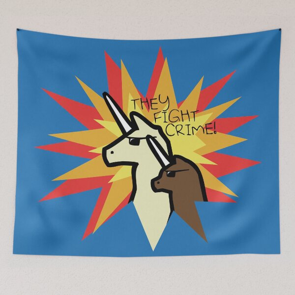 Item preview, They Fight Crime - Llamacorn and Alpacacorn designed and sold by jezkemp.