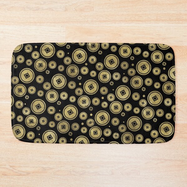 Item preview, Chinese Coin Pattern Gold on Black designed and sold by Nartissima.