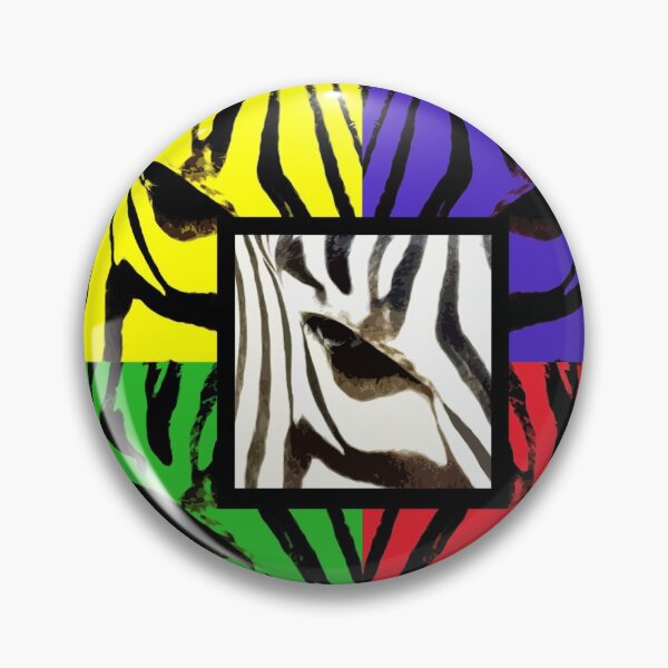 Artikelvorschau, Retro Regenbogenzebra-Kunst entworfen und verkauft von Jennifer Stedman.