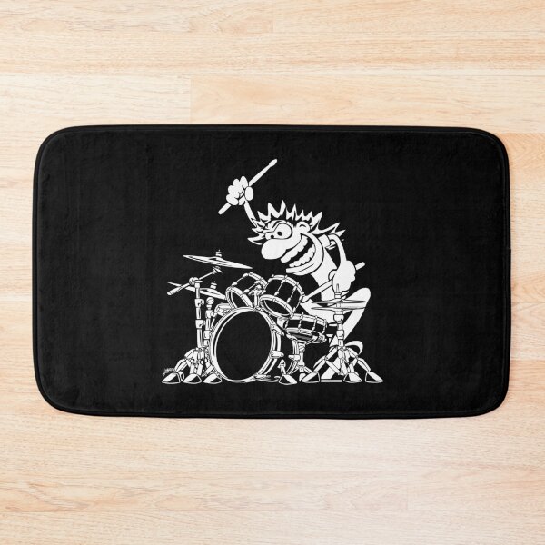 Item preview, Crazy Drummer Cartoon Illustration designed and sold by hobrath.