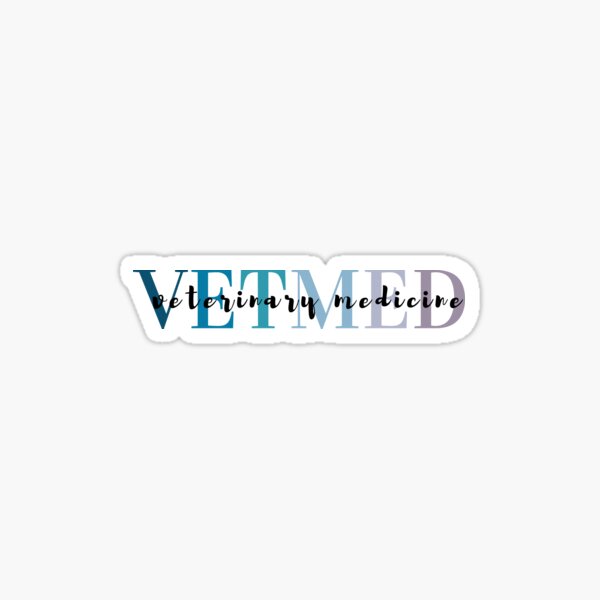 Veterinary Medicine (blue to purple) Sticker