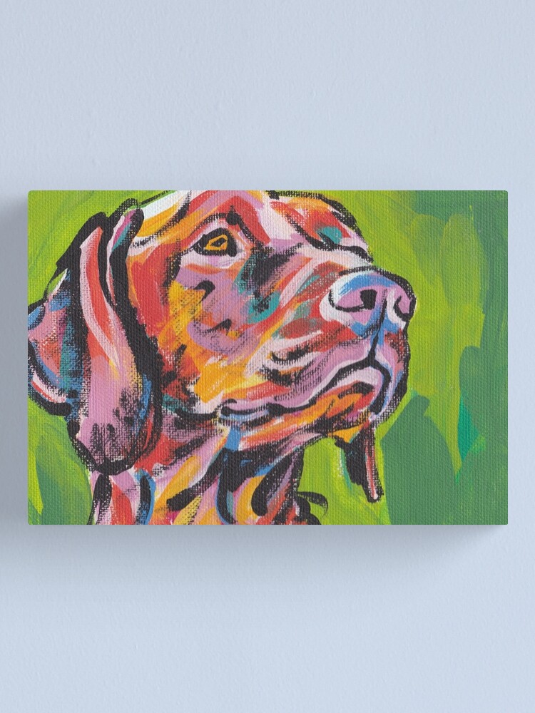 Alternate view of Vizsla Dog Bright colorful pop dog art Canvas Print