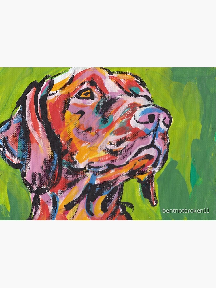 Vizsla Dog Bright colorful pop dog art by bentnotbroken11
