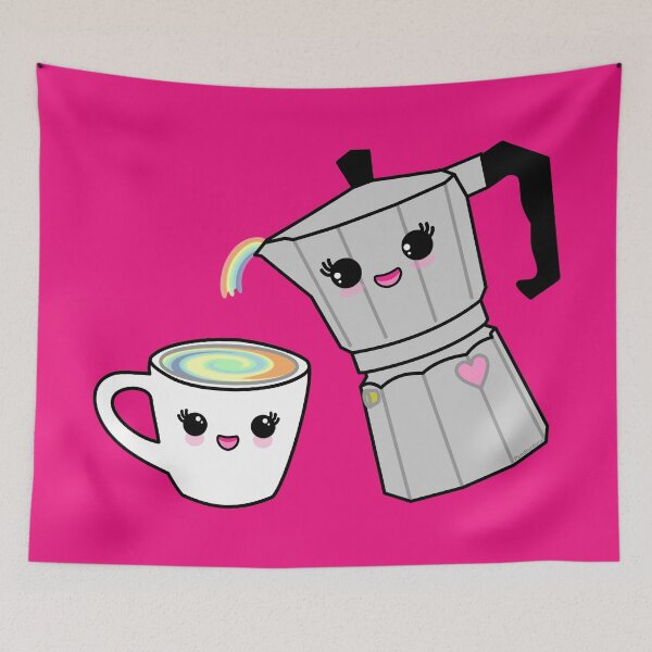 Item preview, Kawaii coffee pot and cup designed and sold by Pendientera.