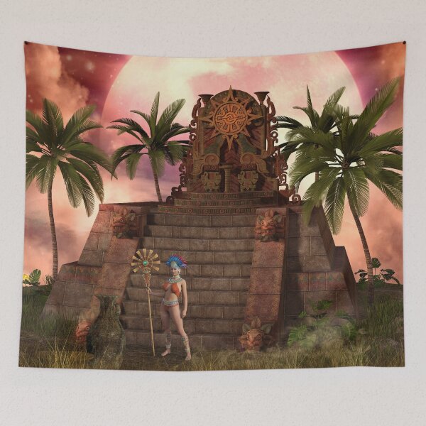 Item preview, Wonderful maya women with temple designed and sold by nicky2342.