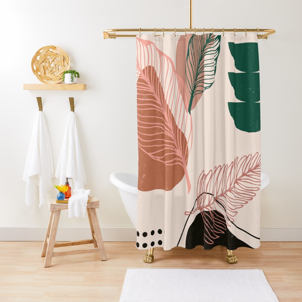 Life Zen Abstract Shower Curtain