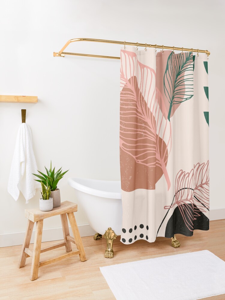 Alternate view of Life Zen Abstract Shower Curtain
