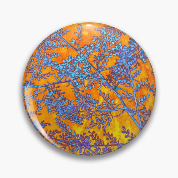 Item preview, blue branch on gold and copper designed and sold by clemfloral.