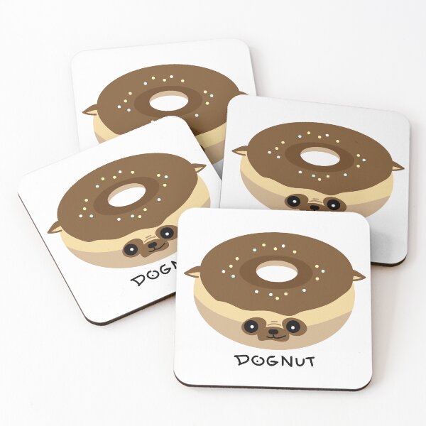 Item preview, Pug dog donut designed and sold by spontania.
