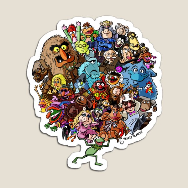Vista previa del artículo con la obra «Los Muppets: El mundo de la amistad», diseñado y vendido por Kenny Durkin.