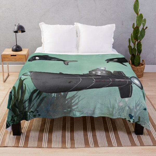 Item preview, Awesome submarine with playing orcas designed and sold by nicky2342.