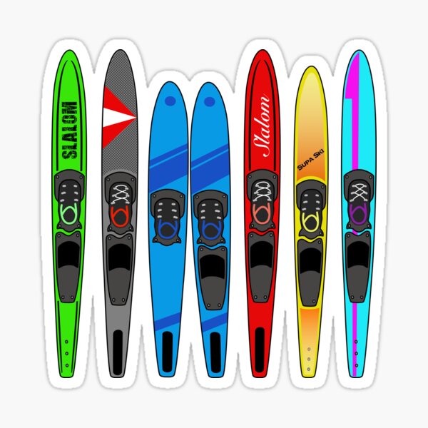 Rack of Water Skis Sticker