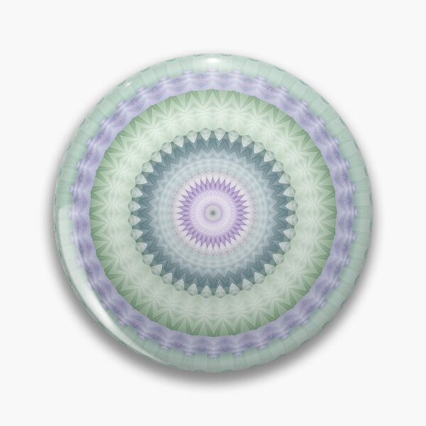 Item preview, Heirloom Mandala in Pastel Green and Purple designed and sold by Kelly Dietrich Mandala & Fractal Art.