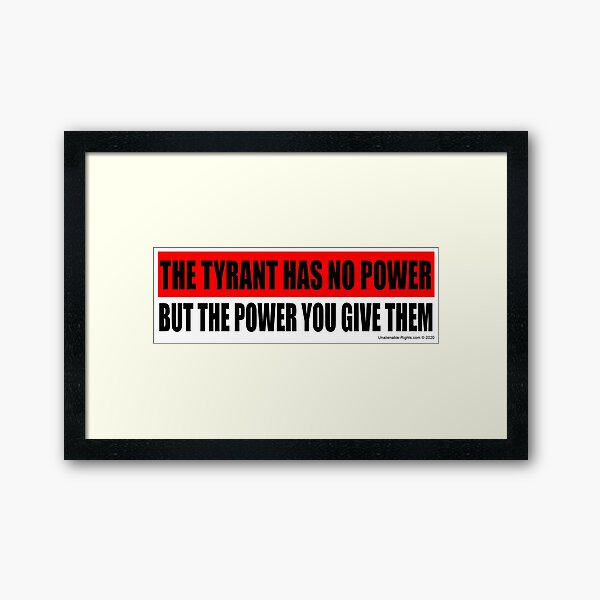 Tyrant Framed Art Print