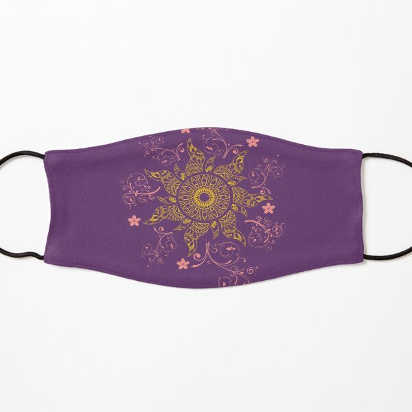 Mandala Gold Flower Kids Mask