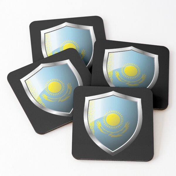 Item preview, Strong Kazakhstan Flag Shield Country designed and sold by HelloFromAja.