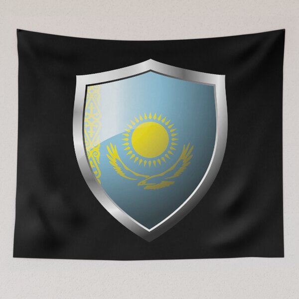 Item preview, Strong Kazakhstan Flag Shield Country designed and sold by HelloFromAja.