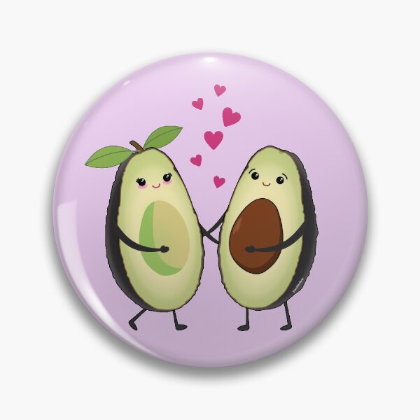 Item preview, Avocados enamored kawaii designed and sold by Pendientera.