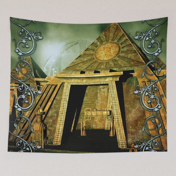 Item preview, Awesome steampunk pyramid in the night designed and sold by nicky2342.