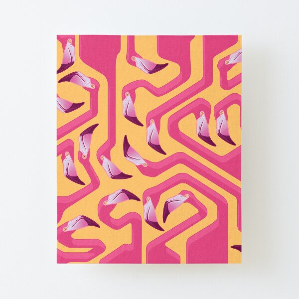 Flamingo Maze Canvas Mounted Print