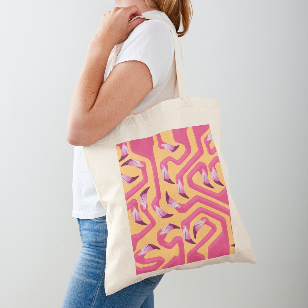 Flamingo Maze Tote Bag