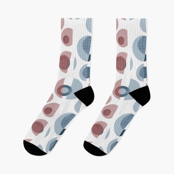 Item preview, Rounded inspiration // white background dark pink and blue circles designed and sold by SelmaCardoso.