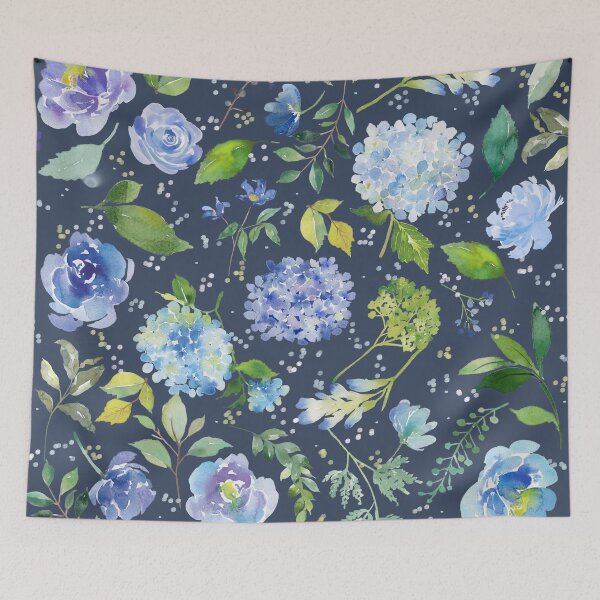 Item preview, Floral Watercolor Blue Lilac Flower Pattern designed and sold by junkydotcom.