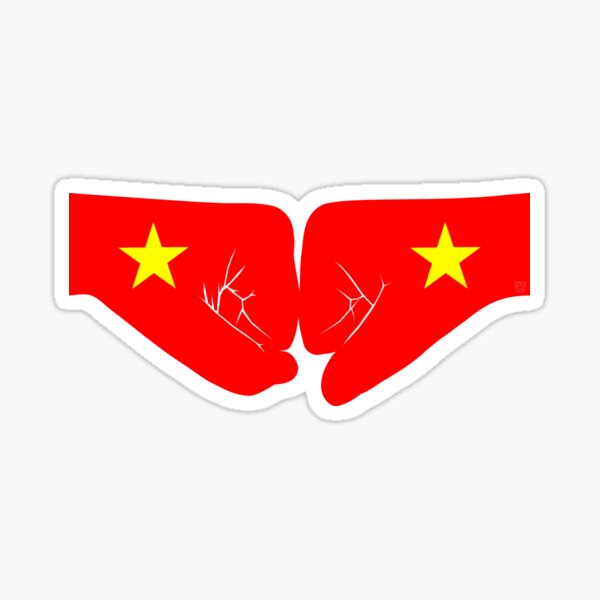 Vietnam Fist Bump Patriot Flag Series Sticker