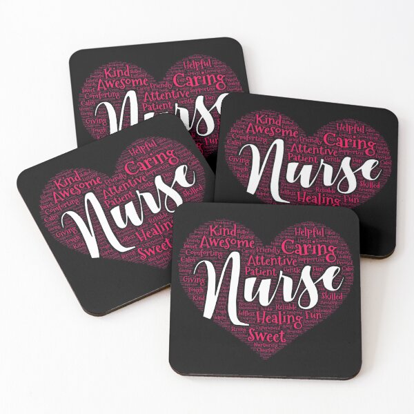 Item preview, Nurse typographic word art heart shape designed and sold by Teecha.