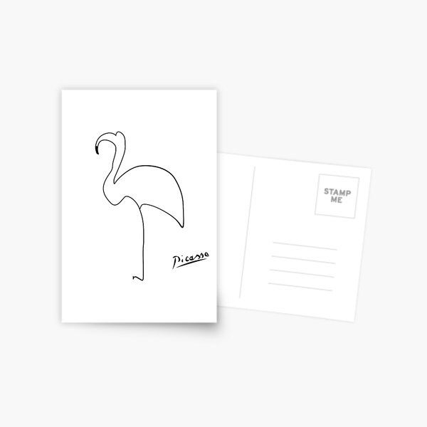 Pablo Picasso - Flamingo (La Flamant) - Signature Carte postale